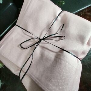 NWOT! YOUR ZONE! ICED PINK FULL LENGTH ROD POCKET DRAPES, CURTAINS, 4 PANELS!